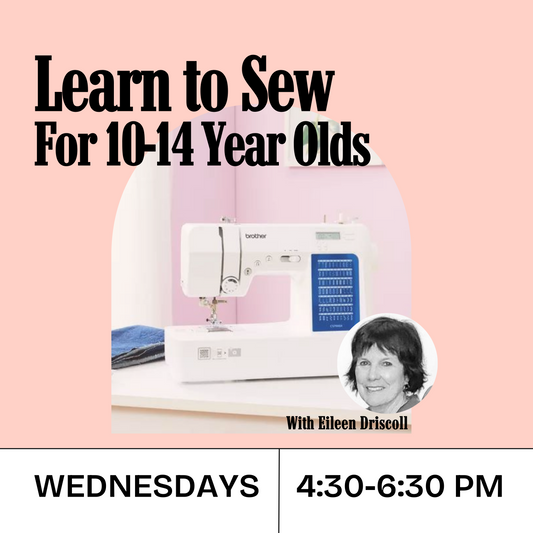 Learn to Sew, 10-14 Years Old (Wednesdays, 4:30-6:30 pm)