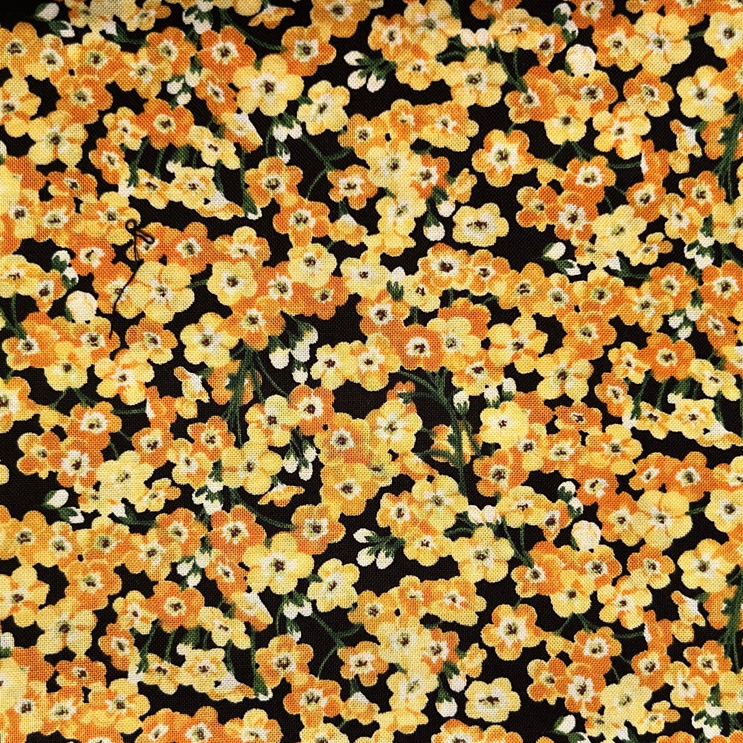 Yellow Floral Cotton: 2 yds