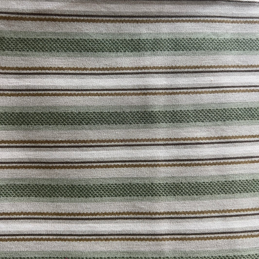 Green Stripes Cotton: 5 yds