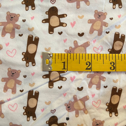 Teddy Bears Cotton: 1 yd