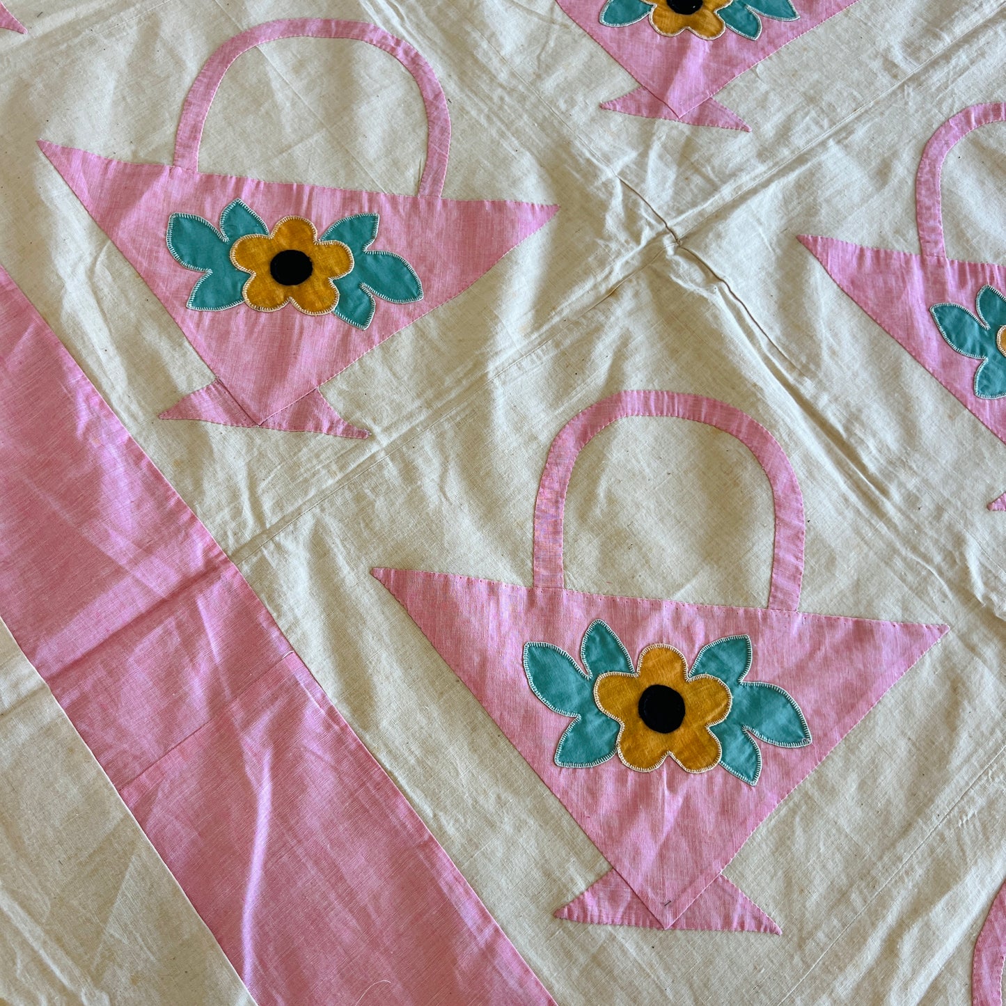 Floral Baskets Quilt Top