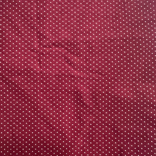 Red & White Micro Dot Cotton Blend: 2.75 yds