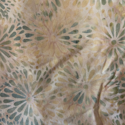 Sand Floral Batik Cotton: 1.75 yds