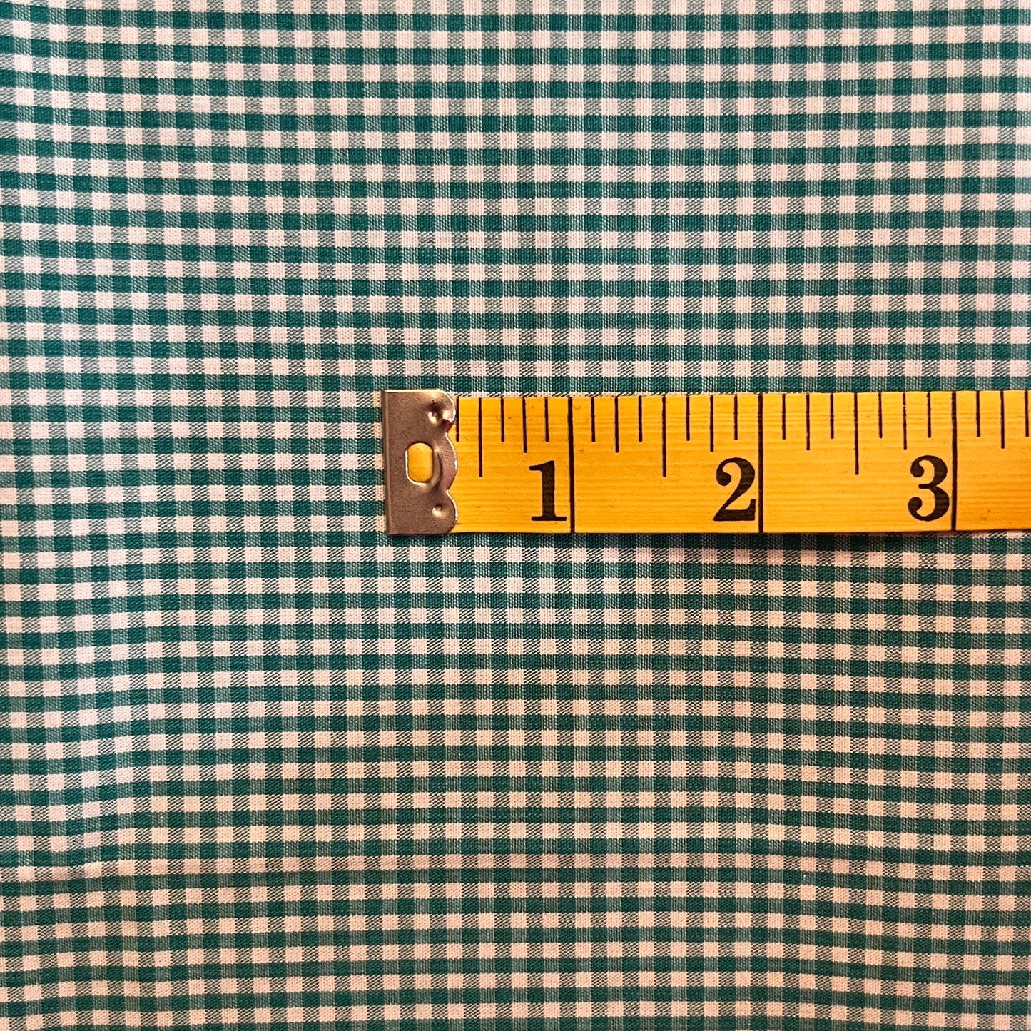 Green Plaid Cotton Blend Shirting: 1 yd