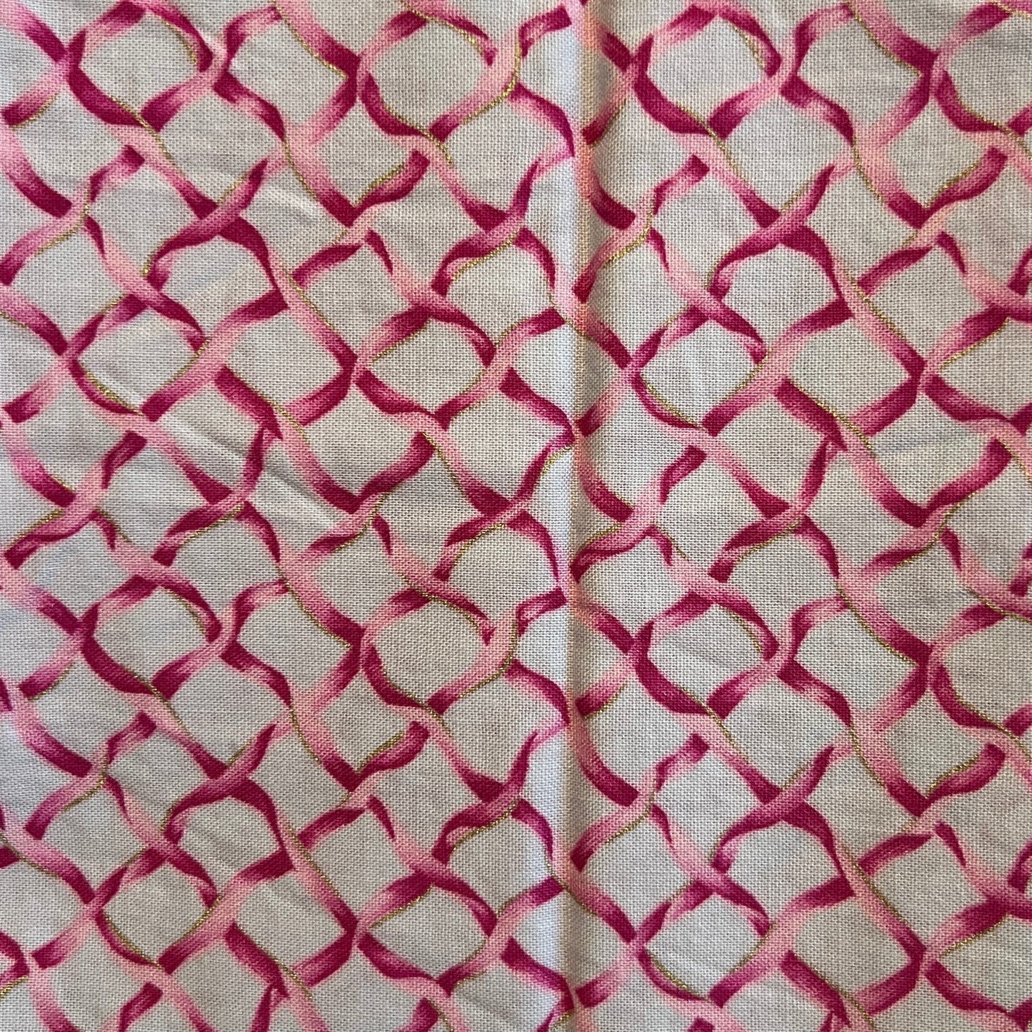 Pink Ribbon Cotton: 1 yd