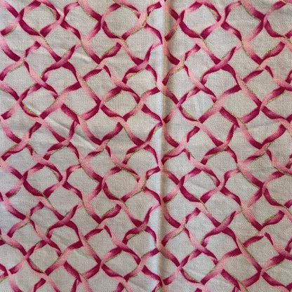 Pink Ribbon Cotton: 1 yd