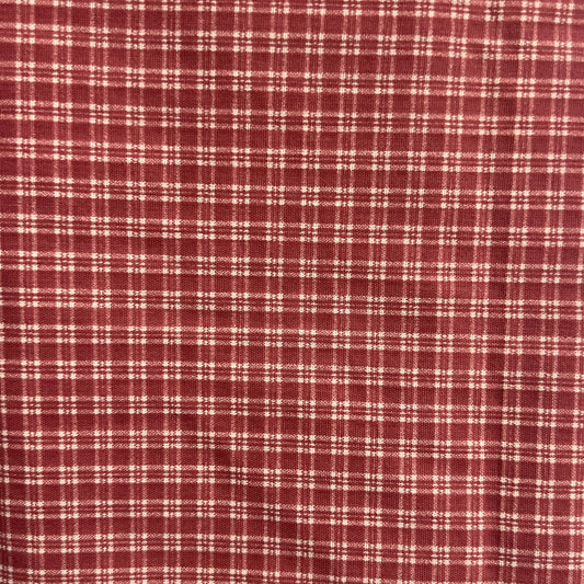 Rose Micro Plaid Cotton Poly: 1.75 yds