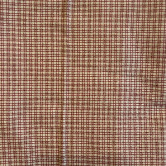 Mauve Plaid Cotton: 1 yd