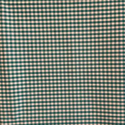 Green Plaid Cotton Blend Shirting: 1 yd