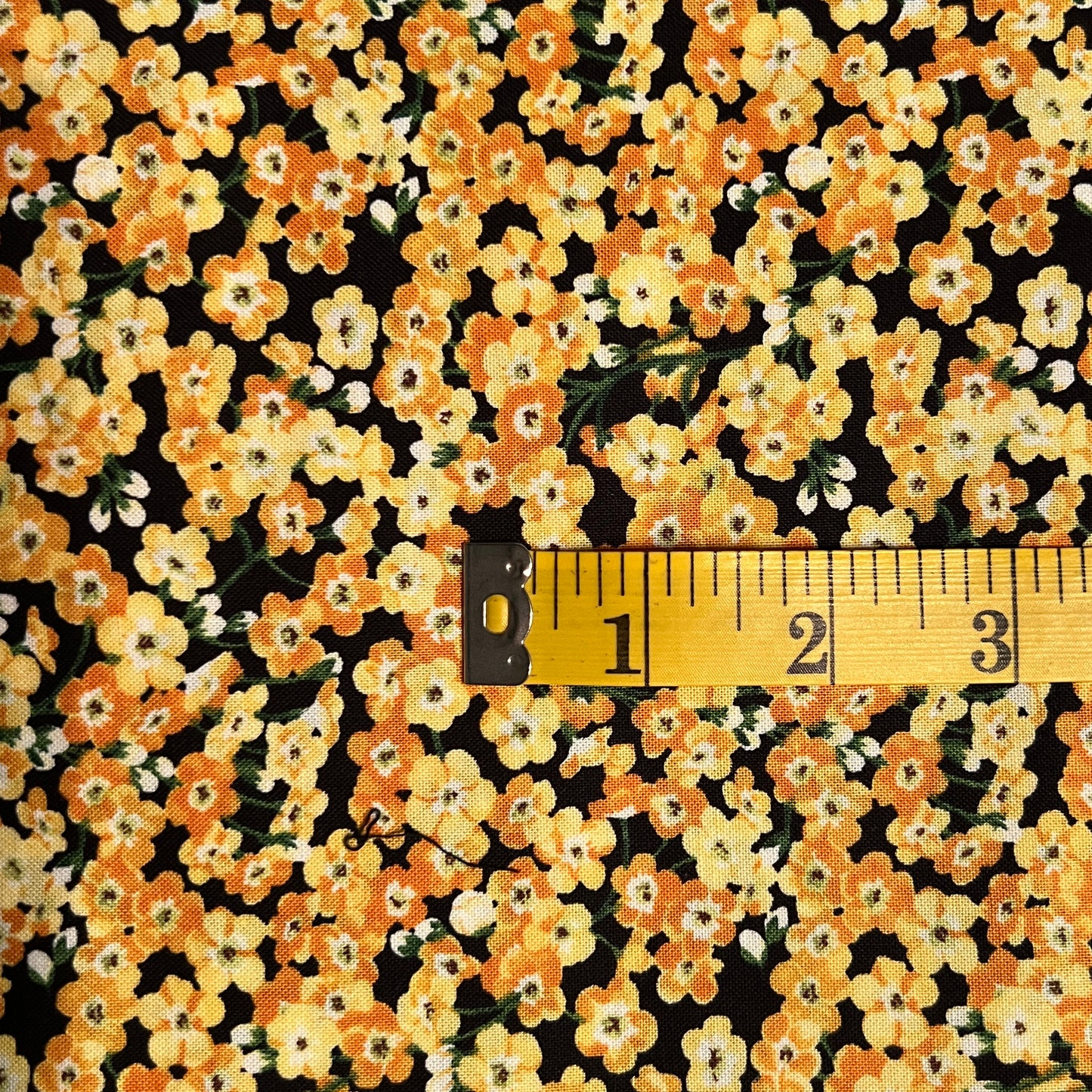 Yellow Floral Cotton: 2 yds