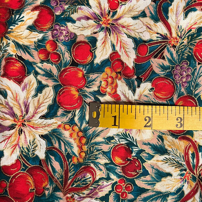 Holiday Flowers Cotton: 3 yds