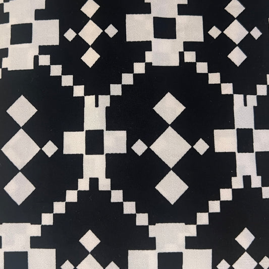 Black & White Tribal Spandex: 4 yds