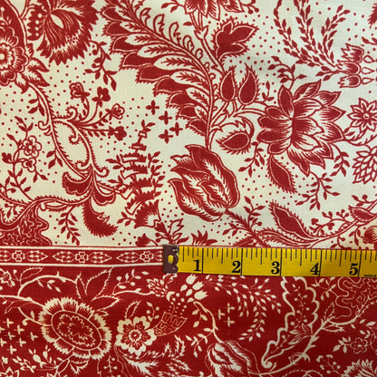 Fancy Floral Cotton Home Decor Fabric: 3.5 yds