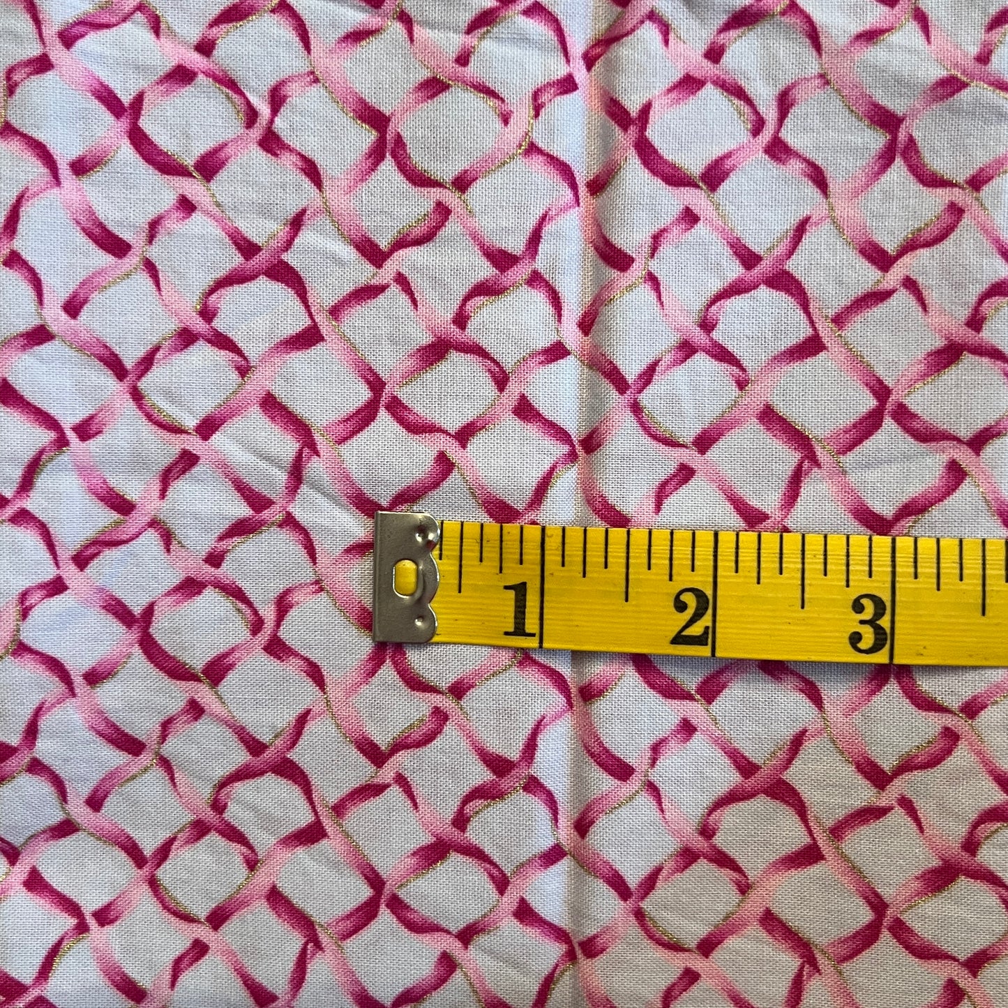 Pink Ribbon Cotton: 1 yd