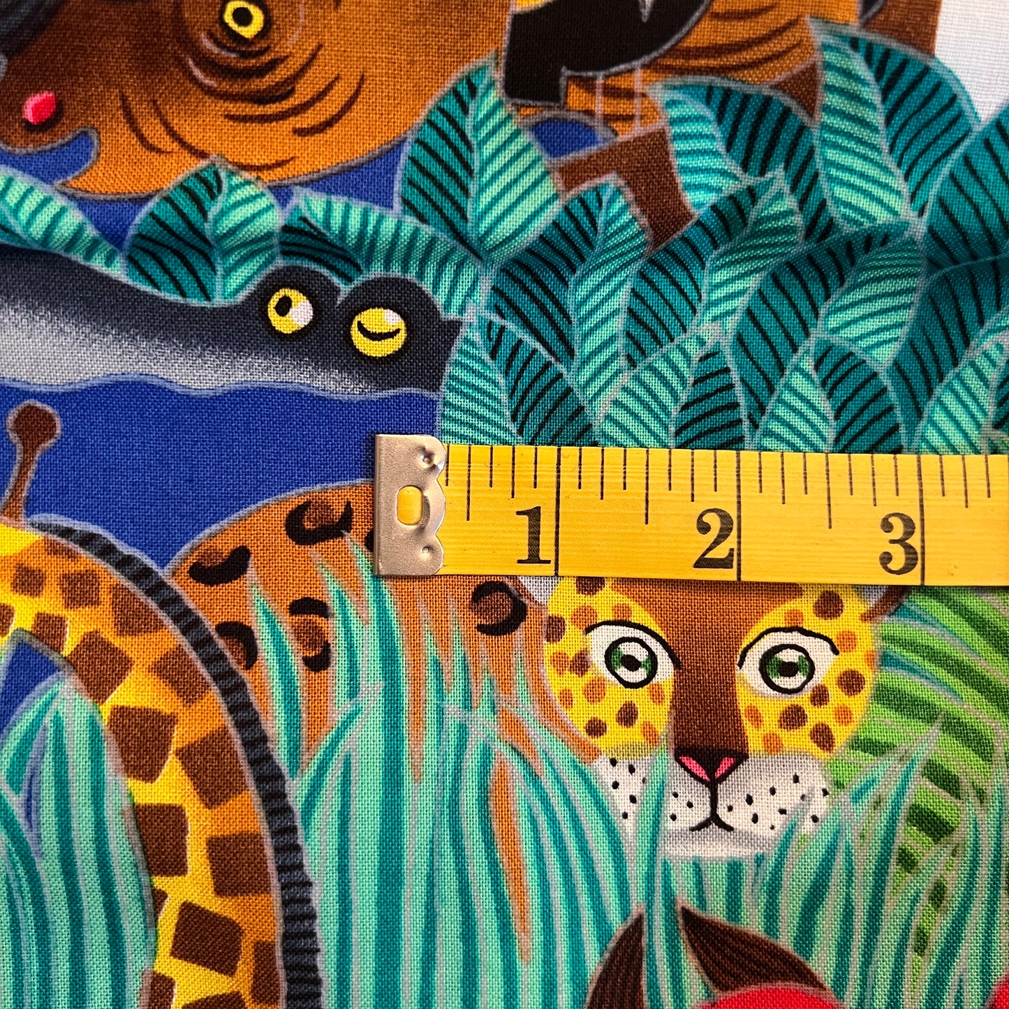 Jungle Animals Cotton Blend: 1 yd