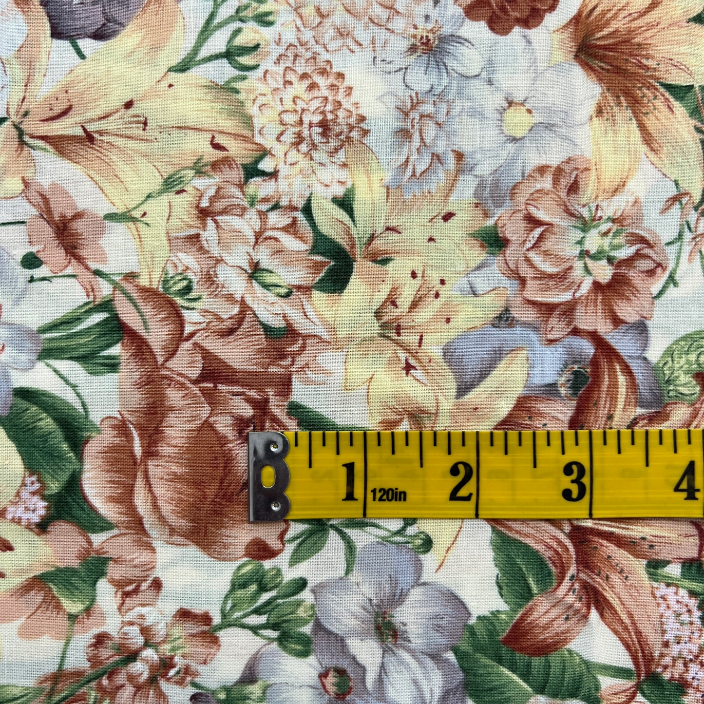 Pastel Floral Cotton: 2 yds