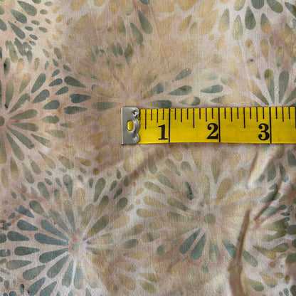 Sand Floral Batik Cotton: 1.75 yds