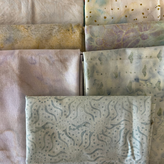 Light Green & Purple Batik Fat Quarter Bundle