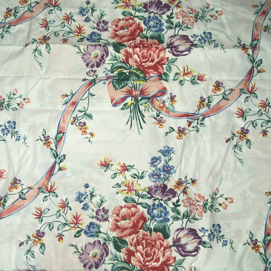 Floral Bouquet Cotton Home Decor Fabric: 7 yds