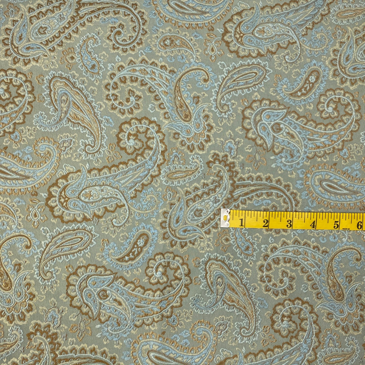 Light Blue Paisley Home Decor Fabric: 2.5 yds