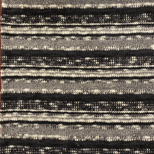 Grey Stripe Knit: 4 yds