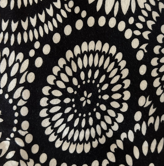 Black & White Kaleidoscope Jersey: 2 yds