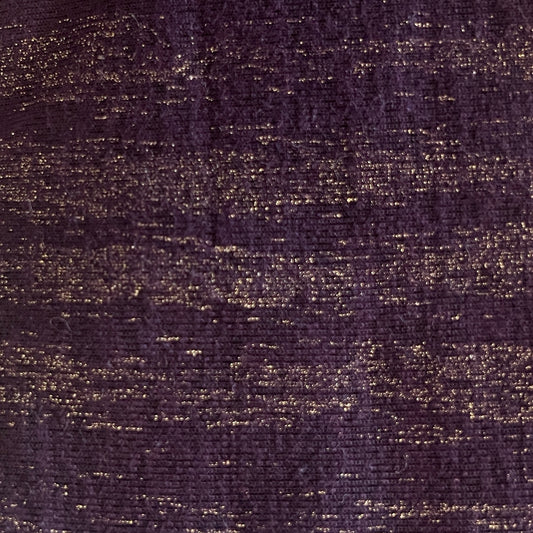 Purple & Gold Stretch Jersey Knit: 3 yds